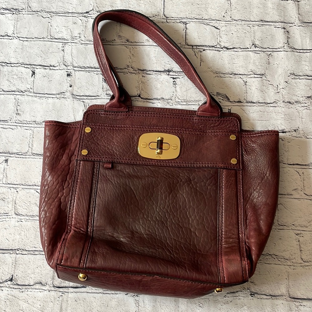 Burgundy Milly over shoulder bag distressed